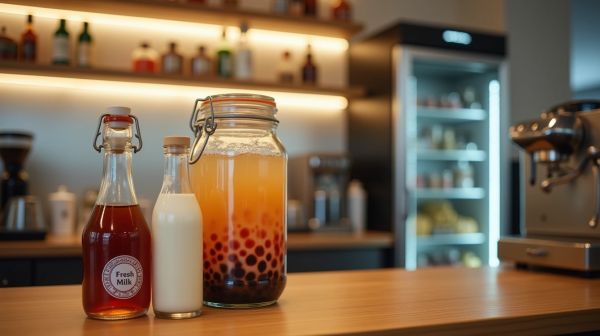 Perles, sirops, scelleuse : l'inventaire réel d'un bar à bubble tea